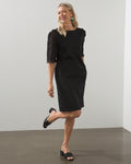 Unisex Relaxed Dress in Black V4