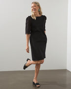 Unisex Relaxed Dress in Black V4