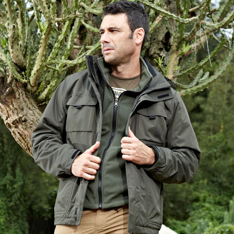 Men's Cotton Windbreaker - Black