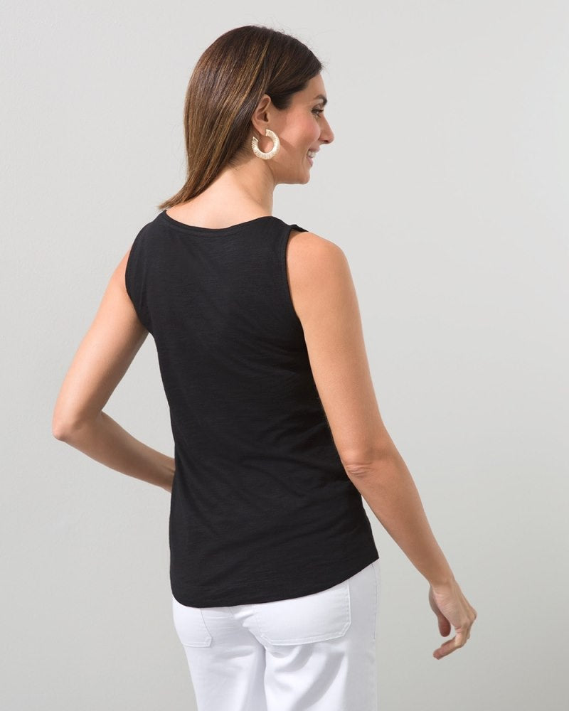 Unisex Relaxed Tank Top in Black