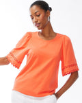 Unisex Lace T-Shirt - Orange