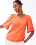 Unisex Lace T-Shirt - Orange