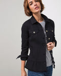Unisex Regular Fit Denim Jacket - Black