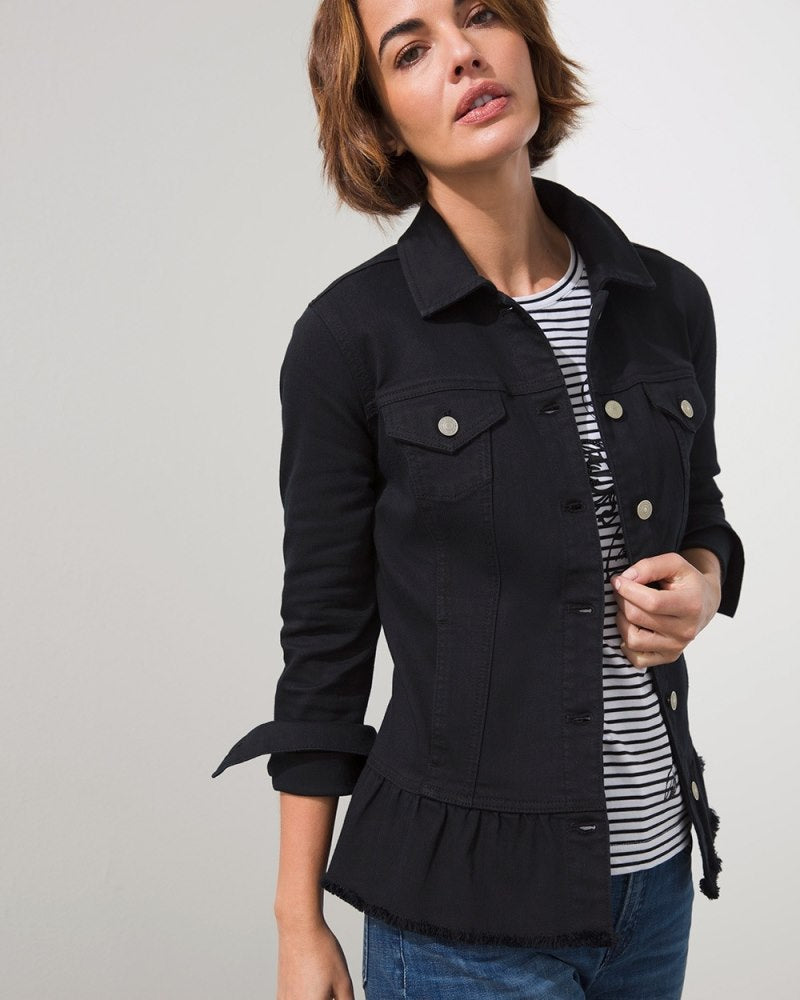 Unisex Regular Fit Denim Jacket - Black