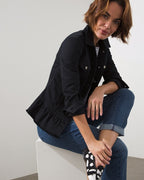 Unisex Regular Fit Denim Jacket - Black