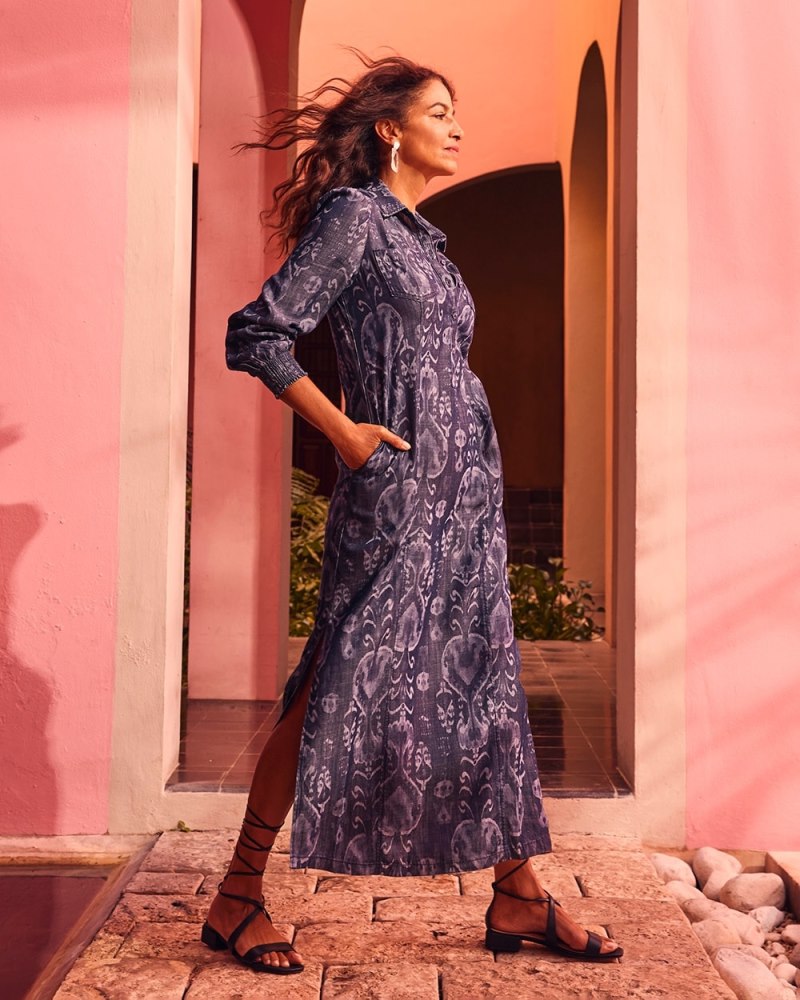 Unisex Chiffon Dress - Blue