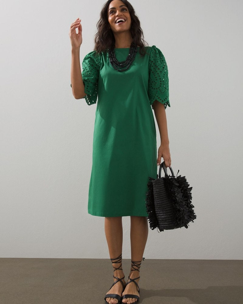 Unisex Relaxed Dress in Black V4