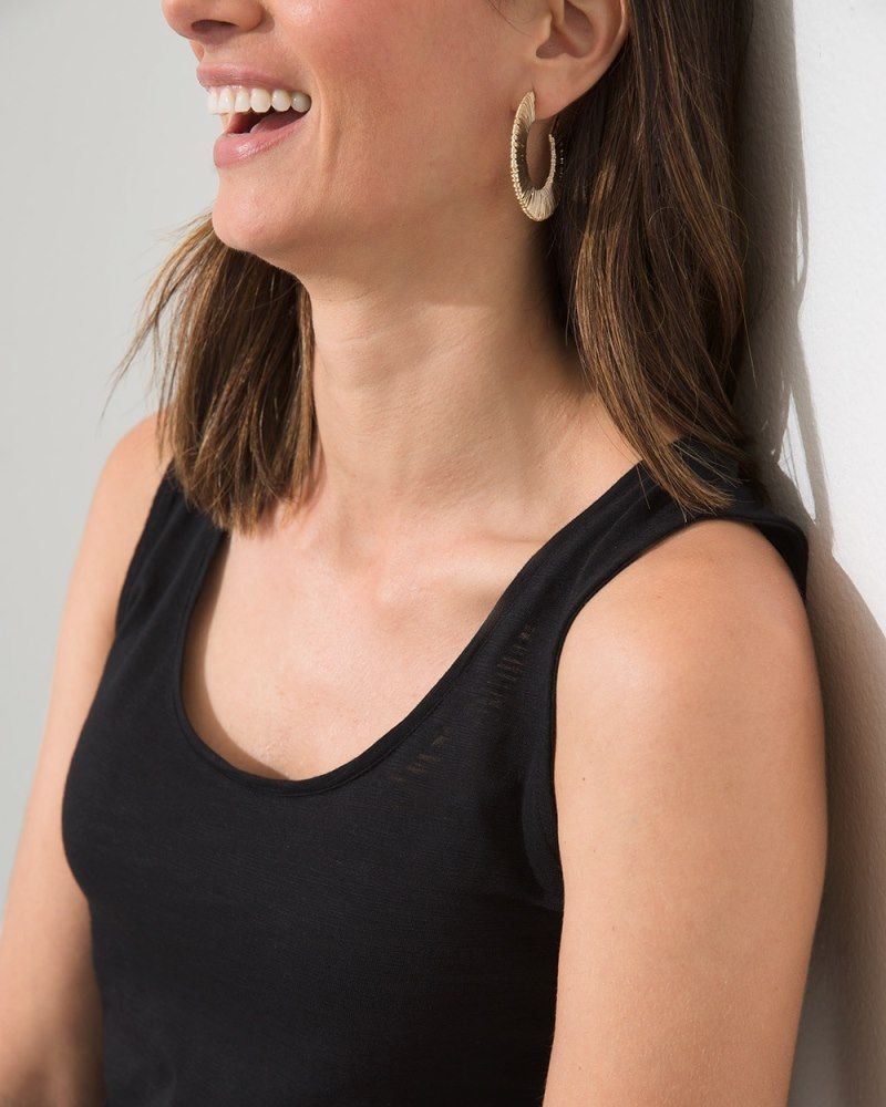 Unisex Relaxed Tank Top in Black