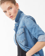 Everyday Denim Jacket for Everyone - Burgundy