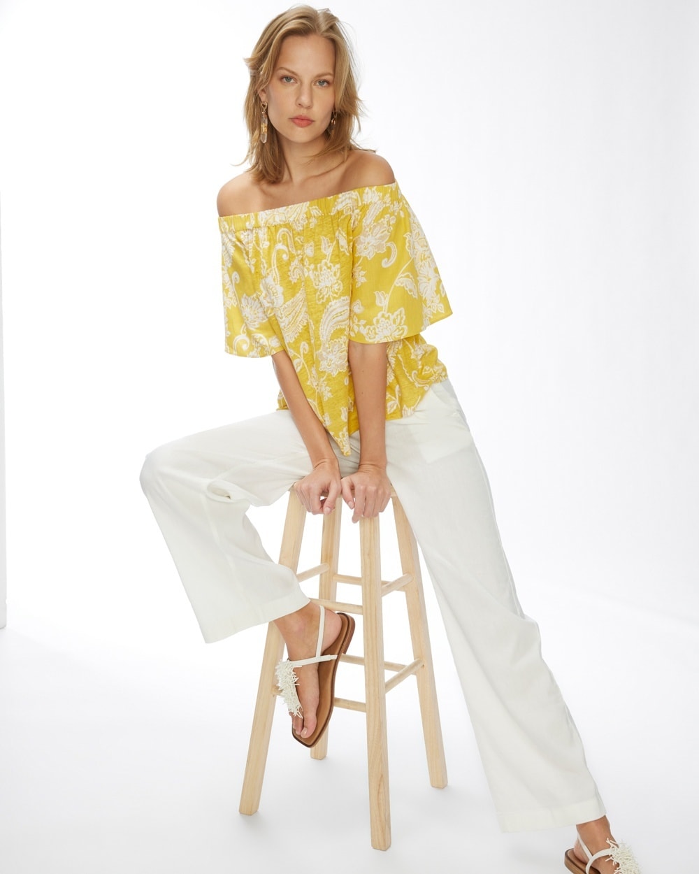 Unisex Linen T-Shirt - Yellow