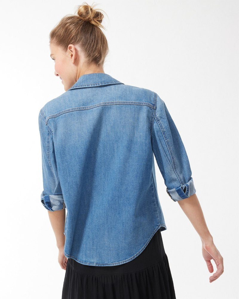 Everyday Denim Jacket for Everyone - Burgundy