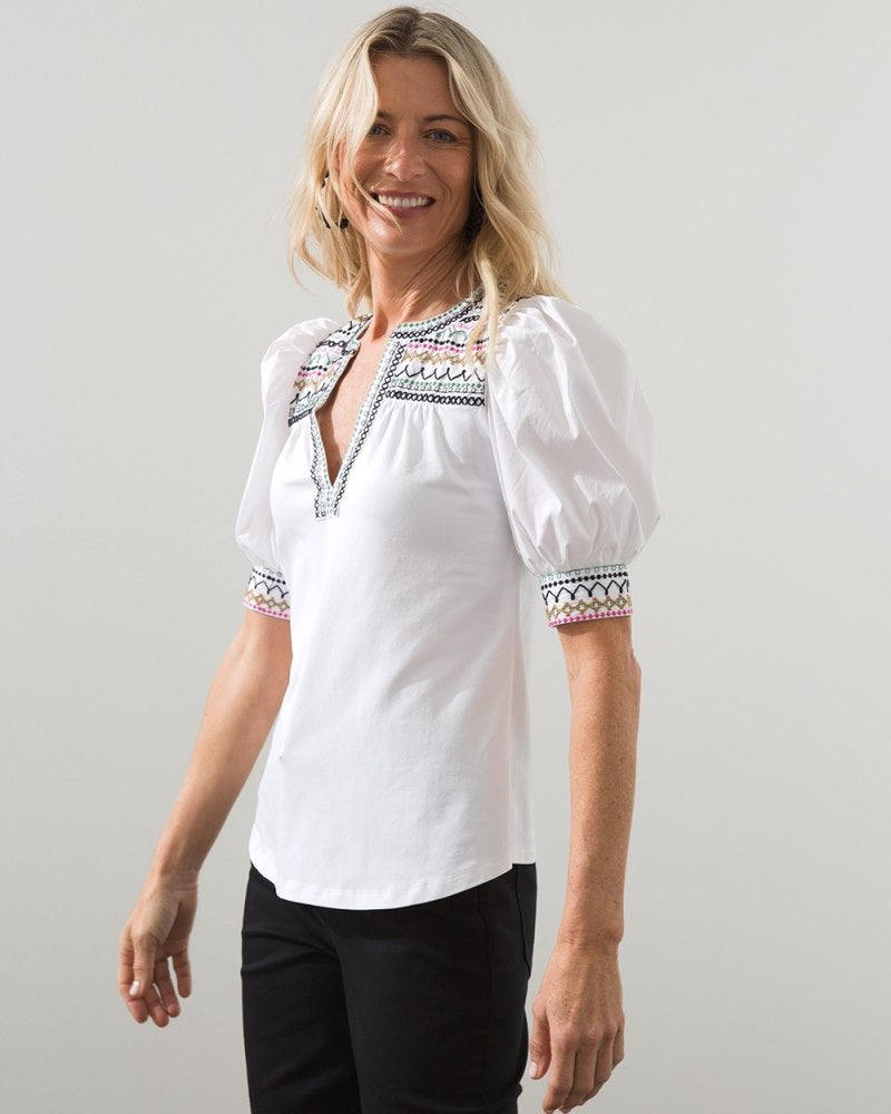 Unisex Cotton Henley Shirt - Black