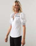 Unisex Cotton Henley Shirt - Black