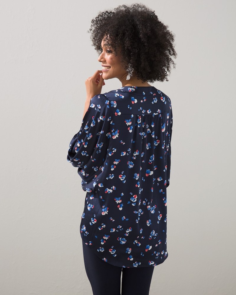 Unisex Satin Shirt - Navy