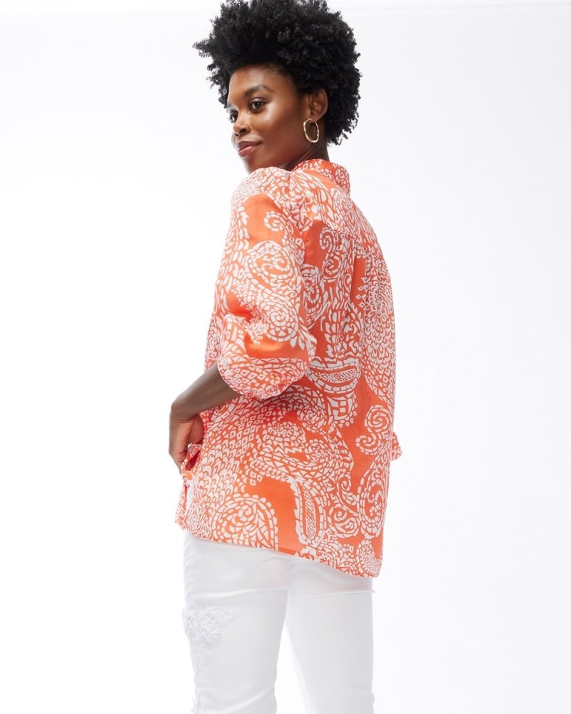 Unisex Cotton Shirt - Orange