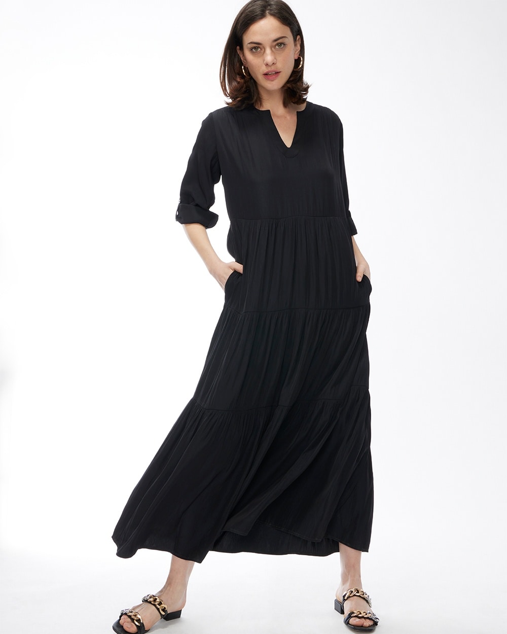 Unisex Urban Maxi Dress in Black