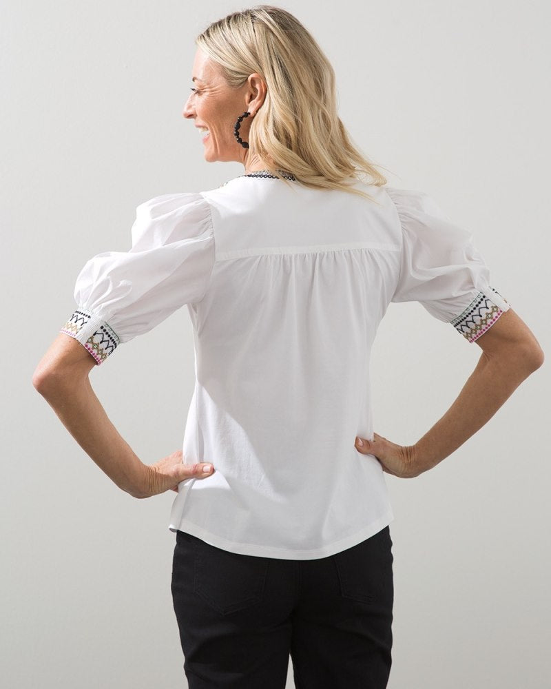 Unisex Cotton Henley Shirt - Black
