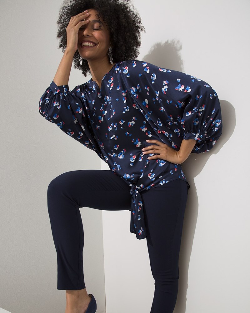 Unisex Satin Shirt - Navy