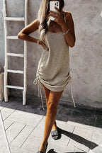 Women's Wool-Blend Dress - Khaki